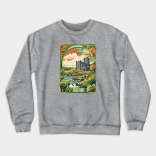 Vintage Travel Ireland Design Crewneck Sweatshirt